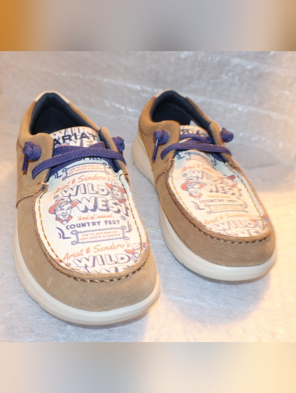 Ariat Ladies Hilo Sendero Barn Brown Slip On Shoes Size 7 - Picture 4 of 11